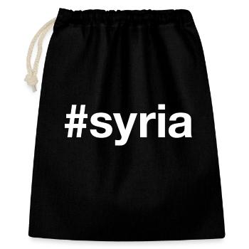 SYRIE Hashtag Syrien - Sac cadeau 40 x 50 cm - noir - Devant