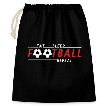 Eat Sleep Football Repeat - Gift Bag 40 x 50 cm - black - Front