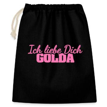 Dear Golda, - Gift Bag 40 x 50 cm - black - Front