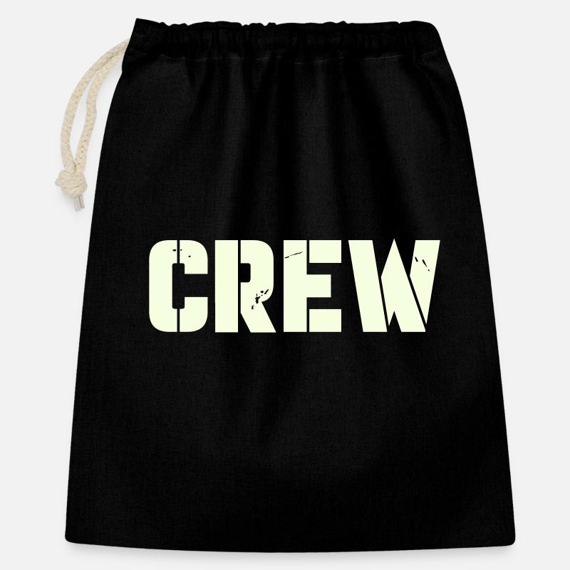 crew - Geschenkbeutel aus Baumwolle (40 x 50 cm) - Schwarz