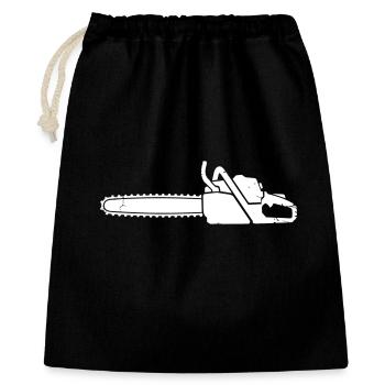 Outil tronçonneuse - Sac cadeau 40 x 50 cm - noir - Devant