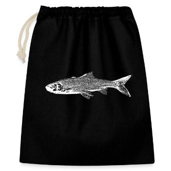 Poisson truite - Sac cadeau 40 x 50 cm - noir - Devant