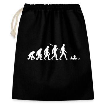 Evolution - Eisbader - Winterbaden - Eisbaden - Geschenkbeutel aus Baumwolle (40 x 50 cm) - Schwarz - Vorne
