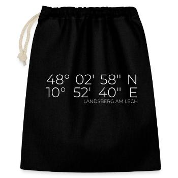 Coordonnées Landsberg am Lech - Sac cadeau 40 x 50 cm - noir - Devant