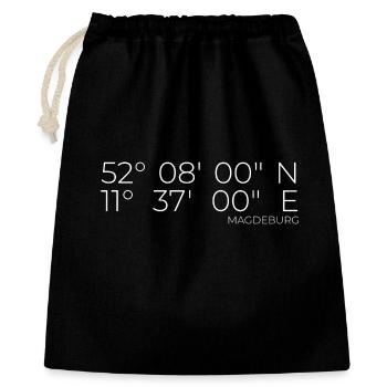 Coordonnées Magdebourg - Sac cadeau 40 x 50 cm - noir - Devant