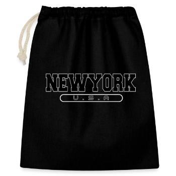 Police de caractères de bloc de New York, USA - Sac cadeau 40 x 50 cm - noir - Devant