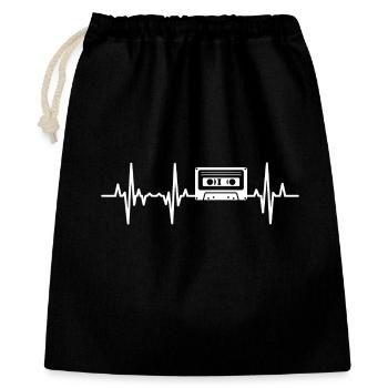 80s Cassette Heart Rate - Gift Bag 40 x 50 cm - black - Front