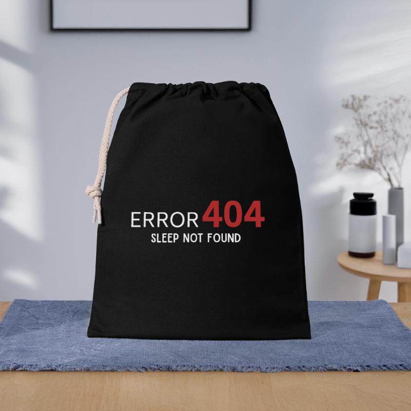 Error 404 Sleep Not Found – Pattern for Developers Gift Bag 40 x 50 cm