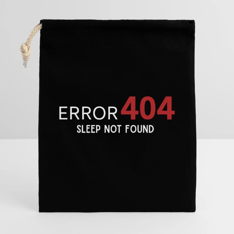 Error 404 Sleep Not Found – Pattern for Developers Gift Bag 40 x 50 cm