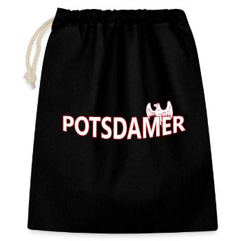 POTSDAMER - Geschenkbeutel aus Baumwolle (40 x 50 cm) - Schwarz - Vorne