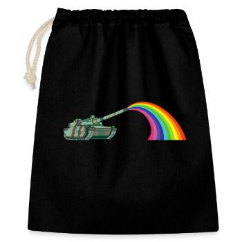 Char de la paix - Sac cadeau 40 x 50 cm - noir - Devant