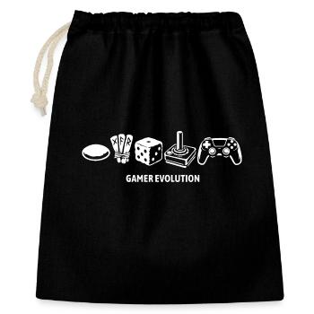 Controller Evolution | Gamer - Geschenkbeutel aus Baumwolle (40 x 50 cm) - Schwarz - Vorne