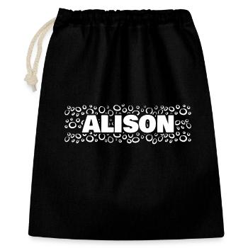 Gift for Alison - Gift Bag 40 x 50 cm - black - Front