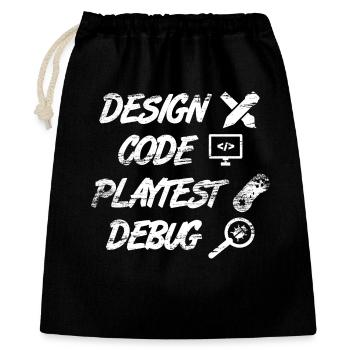 Programmation de jeux - Sac cadeau 40 x 50 cm - noir - Devant