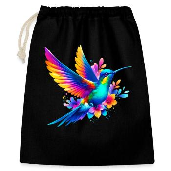 Colibri - Sac cadeau 40 x 50 cm - noir - Devant