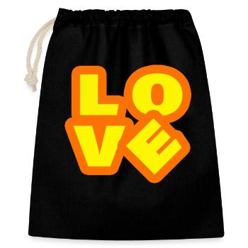 LOVE - Gift Bag 40 x 50 cm - black - Front