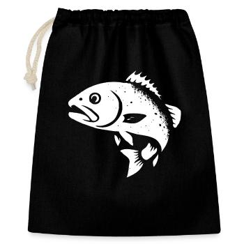 Zander and perch - Gift Bag 40 x 50 cm - black - Front