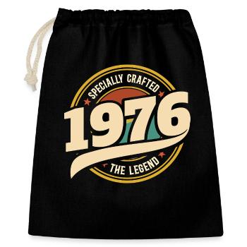 1976 Légende 50 Ans Anniversaire Homme - Sac cadeau 40 x 50 cm - noir - Devant
