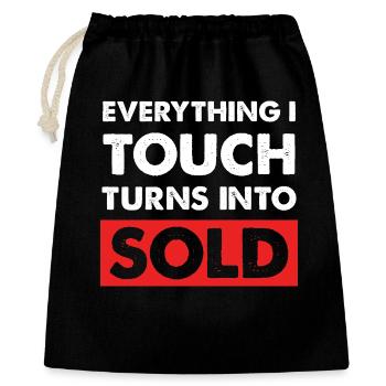 Everything I touch sells - Gift Bag 40 x 50 cm - black - Front