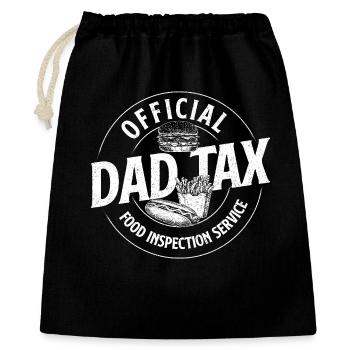Dad Tax Official Food Inspection Humor - Gift Bag 40 x 50 cm - black - Front