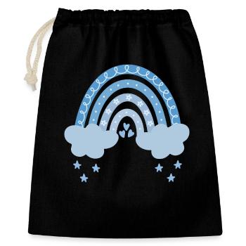 Arc-en-ciel avec des nuages - Sac cadeau 40 x 50 cm - noir - Devant