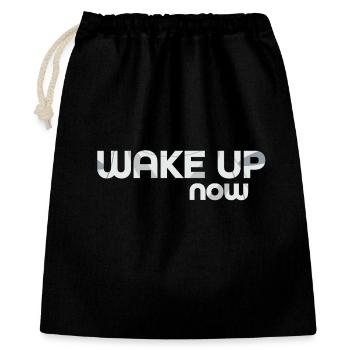 Wake up now - Gift Bag 40 x 50 cm - black - Front