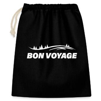 BON VOYAGE - Geschenkbeutel aus Baumwolle (40 x 50 cm) - Schwarz - Vorne