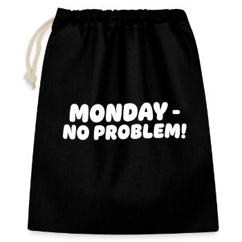 Lundi sans problèmes Design - Sac cadeau 40 x 50 cm - noir - Devant