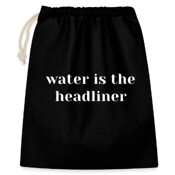 Water is the headliner Techno Quote festival - Sac cadeau 40 x 50 cm - noir - Devant