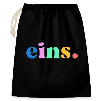 Cadeau du premier anniversaire : Un bébé - Sac cadeau 40 x 50 cm - noir - Devant