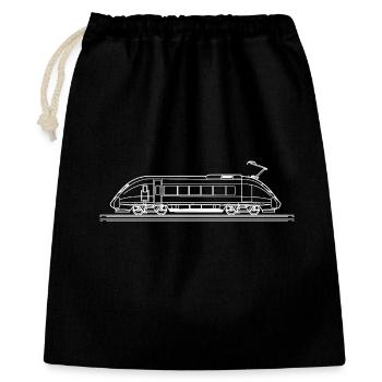 Train Line Art - Gift Bag 40 x 50 cm - black - Front