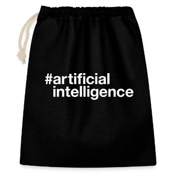 ARTIFICIAL intelligence künstliche Intelligenz - Geschenkbeutel aus Baumwolle (40 x 50 cm) - Schwarz - Vorne
