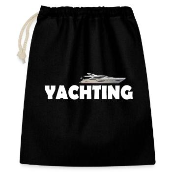 YACHTING - Geschenkbeutel aus Baumwolle (40 x 50 cm) - Schwarz - Vorne