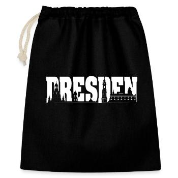 Logo de la ville Skyline de Dresde - Sac cadeau 40 x 50 cm - noir - Devant