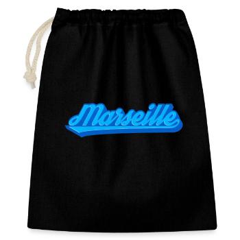 Marseille Retro Blue Font - Gift Bag 40 x 50 cm - black - Front