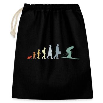 Evolution of skiing - Gift Bag 40 x 50 cm - black - Front