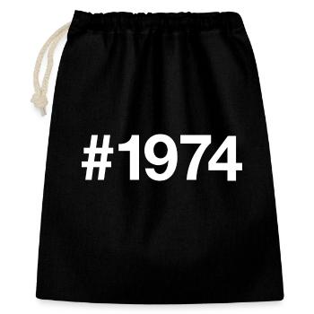 1974 Hashtag 52 ans 52e anniversaire - Sac cadeau 40 x 50 cm - noir - Devant