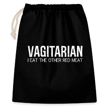vegetarian I eat the other red meat - Gift Bag 40 x 50 cm - black - Front