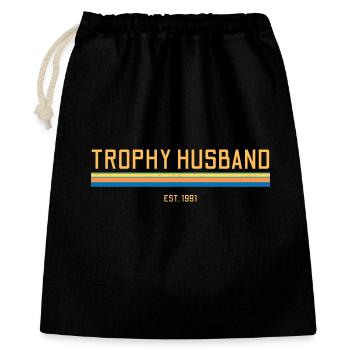 Trophy Husband 1991 Retro hasband Anniversary - Gift Bag 40 x 50 cm - black - Front