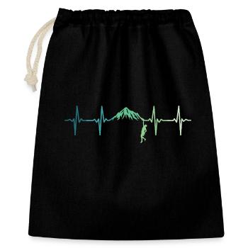 Escalade Battement de cœur grimpeur - Sac cadeau 40 x 50 cm - noir - Devant