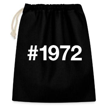 1972 Hashtag 54 ans 54 ans - Sac cadeau 40 x 50 cm - noir - Devant