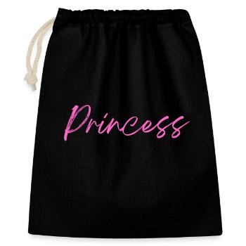 Princess - Geschenkbeutel aus Baumwolle (40 x 50 cm) - Schwarz - Vorne