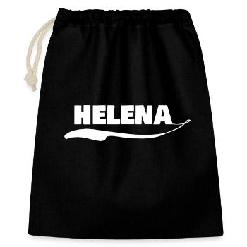 Helena als Vorname - Geschenkbeutel aus Baumwolle (40 x 50 cm) - Schwarz - Vorne