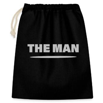 THE MAN - Geschenkbeutel aus Baumwolle (40 x 50 cm) - Schwarz - Vorne