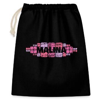 Malina als Mama - Geschenkbeutel aus Baumwolle (40 x 50 cm) - Schwarz - Vorne