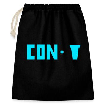 Rébus Drôle Con Pot Jeu de Mots Humour - Sac cadeau 40 x 50 cm - noir - Devant