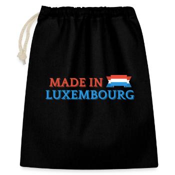 Hergestellt in Luxemburg - Geschenkbeutel aus Baumwolle (40 x 50 cm) - Schwarz - Vorne