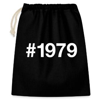 1979 Hashtag 47 ans 47 ans - Sac cadeau 40 x 50 cm - noir - Devant