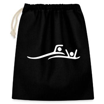 Icône de sauveteur - Sac cadeau 40 x 50 cm - noir - Devant