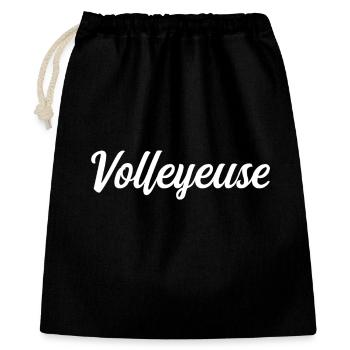 Volleyeuse - Sac cadeau 40 x 50 cm - noir - Devant